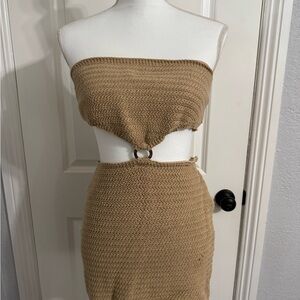 Tan Knit Dress